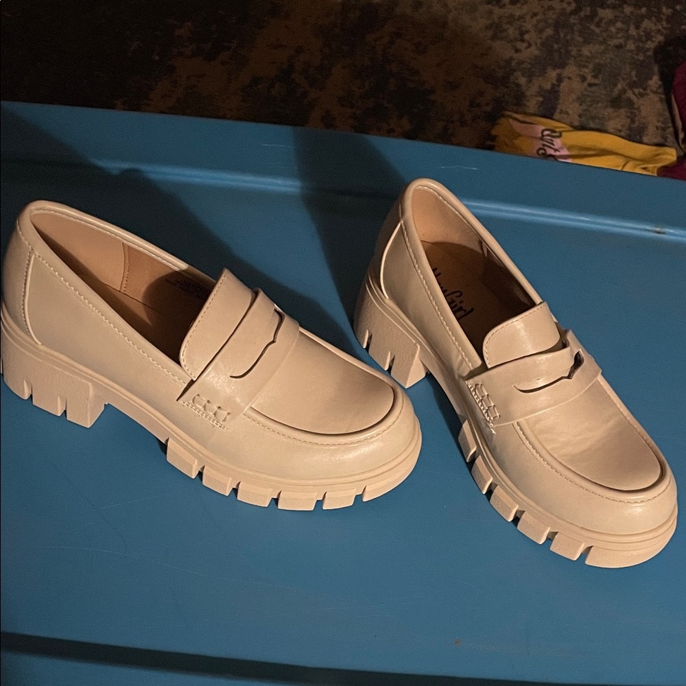 Corkys Cream Chunky Loafers